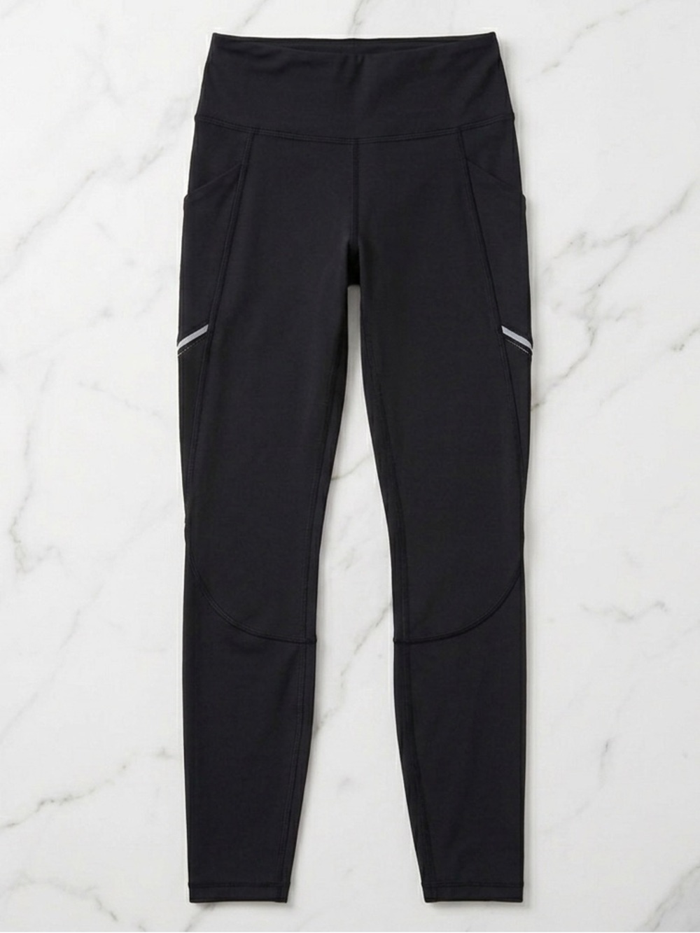 Lululemon Athletica Women’s Dark Blue Sheer Mesh Panel Leggings Size 2 Inseam 27